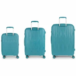 Gabol Koffersets Als Hartgepäck|Koffersets 3-Teilig<Infinity 4 Rollen Kofferset 3-teilig mit Dehnfalte turquesa