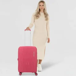 Sale Gabol Infinity 4 Rollen Trolley 66 cm mit Dehnfalte fucsia
