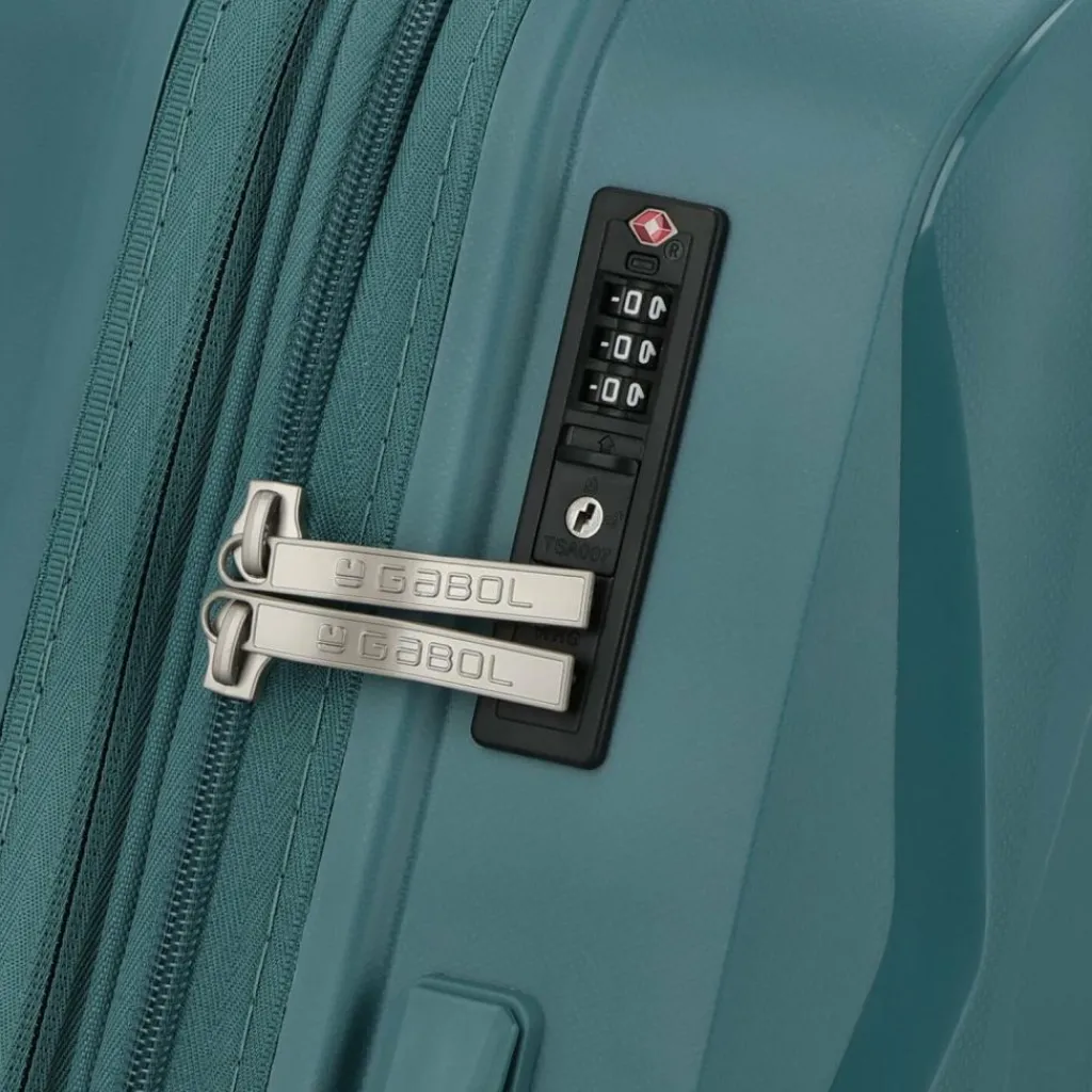 Gabol 4-Rollen Koffer|Hartgepäck<Infinity 4 Rollen Trolley 66 cm mit Dehnfalte turquesa