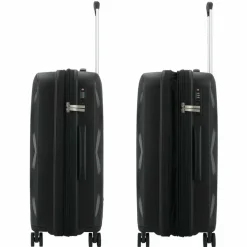 Gabol Hartgepäck|4-Rollen Koffer<Infinity 4 Rollen Trolley 66 cm mit Dehnfalte negra