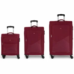 Gabol Weichgepäck|4-Rollen Koffer<Juego 3 4-Rollen Kofferset 3tlg. burdeos