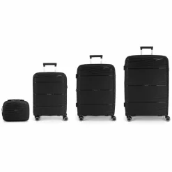 Gabol Koffersets Als Hartgepäck|Koffersets 3-Teilig<Kiba 4 Rollen Kofferset 3-teilig mit Dehnfalte negro
