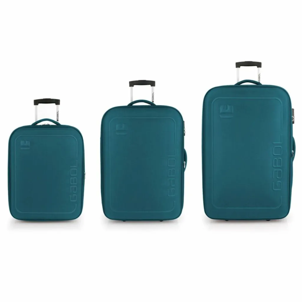 New Gabol Orbit 2 Rollen Kofferset 3-teilig mit Dehnfalte Turquoise