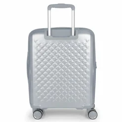 Clearance Gabol Queens 4 Rollen Kabinentrolley S 54 cm mit Dehnfalte plata