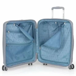 Clearance Gabol Queens 4 Rollen Kabinentrolley S 54 cm mit Dehnfalte plata