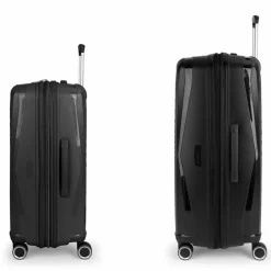 Gabol Koffersets Als Hartgepäck|Koffersets 2-Teilig<Queens 4 Rollen Kofferset 2-teilig mit Dehnfalte negro