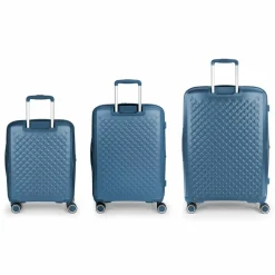 Clearance Gabol Queens 4 Rollen Kofferset 3-teilig mit Dehnfalte azul