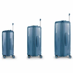 Clearance Gabol Queens 4 Rollen Kofferset 3-teilig mit Dehnfalte azul