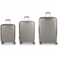 Gabol Koffersets Als Hartgepäck|Koffersets 3-Teilig<Queens 4 Rollen Kofferset 3-teilig mit Dehnfalte champagne