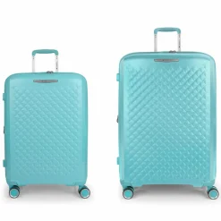 New Gabol Queens 4 Rollen Kofferset 2-teilig mit Dehnfalte verde menta