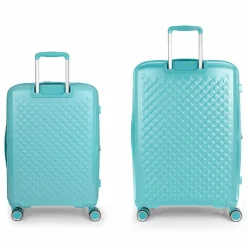 New Gabol Queens 4 Rollen Kofferset 2-teilig mit Dehnfalte verde menta