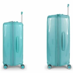 New Gabol Queens 4 Rollen Kofferset 2-teilig mit Dehnfalte verde menta