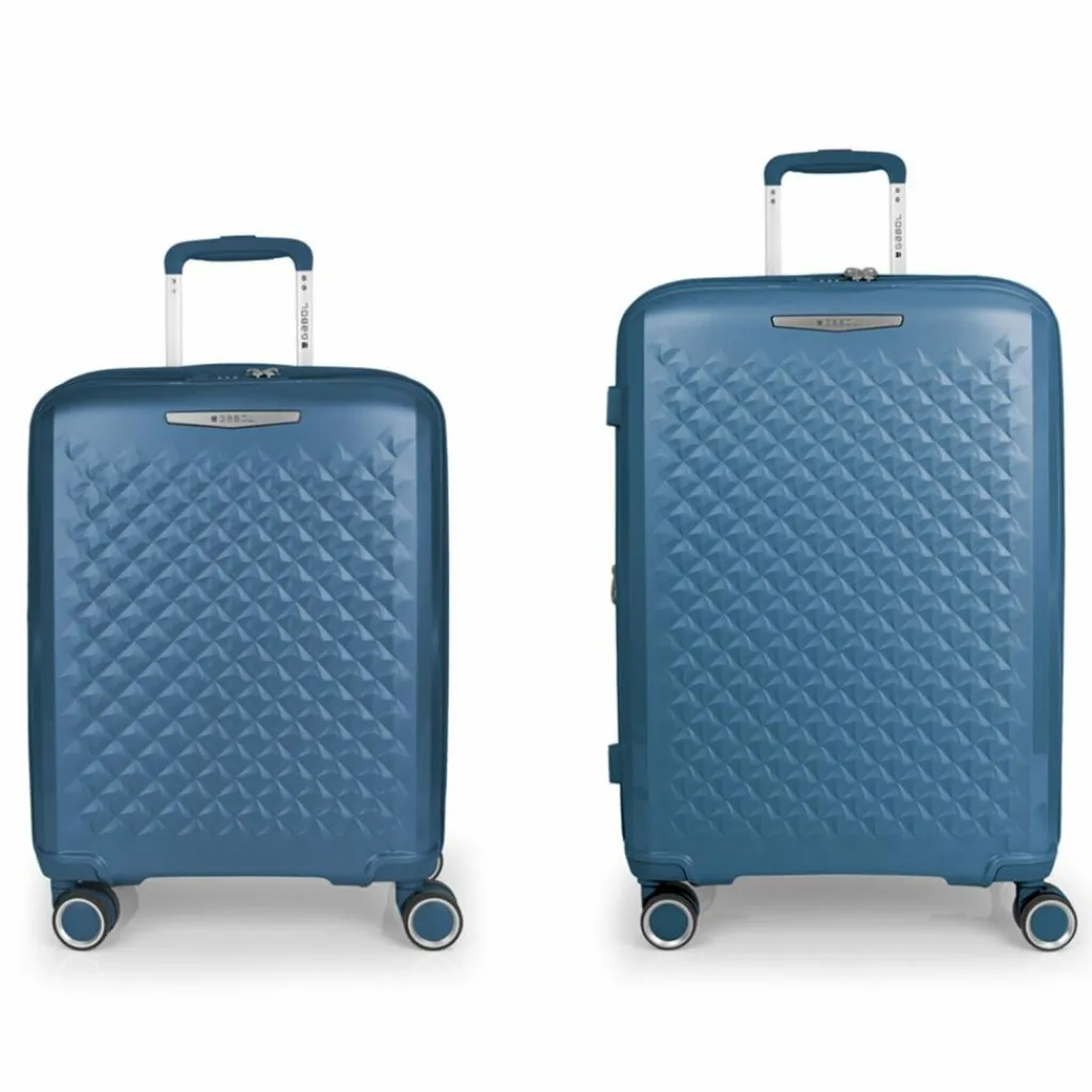 Clearance Gabol Queens 4 Rollen Kofferset 2-teilig mit Dehnfalte azul