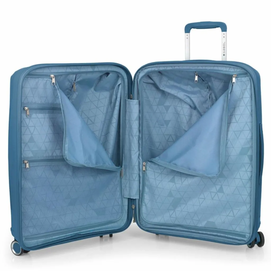 Clearance Gabol Queens 4 Rollen Kofferset 2-teilig mit Dehnfalte azul