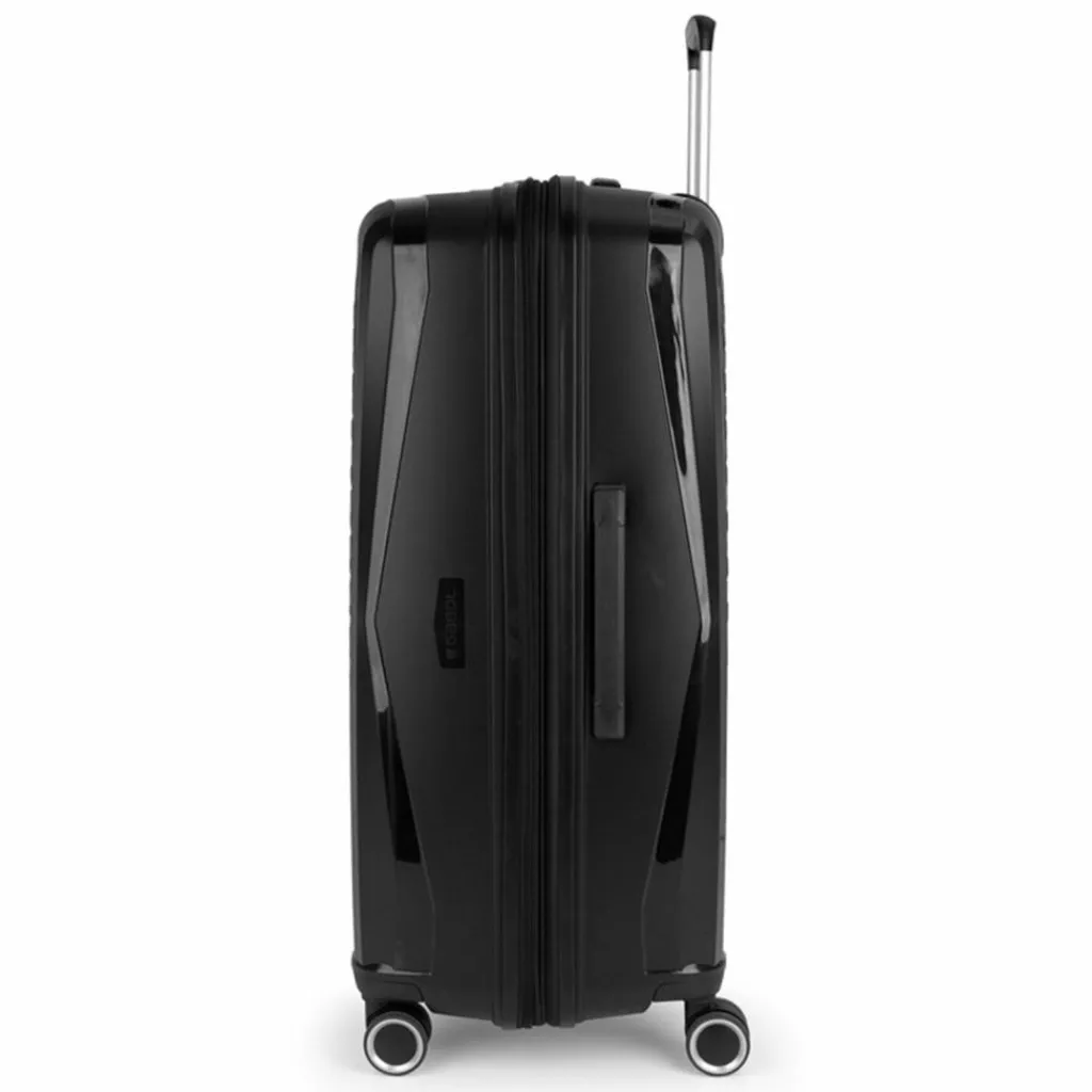 Gabol 4-Rollen Koffer|Hartgepäck<Queens 4 Rollen Trolley L 75 cm mit Dehnfalte negro