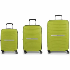 Gabol Koffersets 3-Teilig|Koffersets Als Hartgepäck<Shinyuu 4 Rollen Kofferset 3-teilig mit Dehnfalte verde