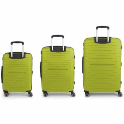 Gabol Koffersets 3-Teilig|Koffersets Als Hartgepäck<Shinyuu 4 Rollen Kofferset 3-teilig mit Dehnfalte verde