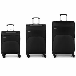 Gabol Koffersets Als Weichgepäck|Koffersets 3-Teilig<Zambia 4 Rollen Kofferset 3-teilig mit Dehnfalte negro
