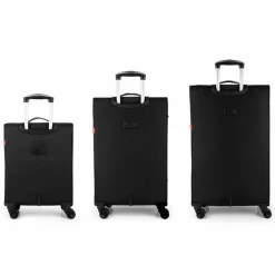 Gabol Koffersets Als Weichgepäck|Koffersets 3-Teilig<Zambia 4 Rollen Kofferset 3-teilig mit Dehnfalte negro