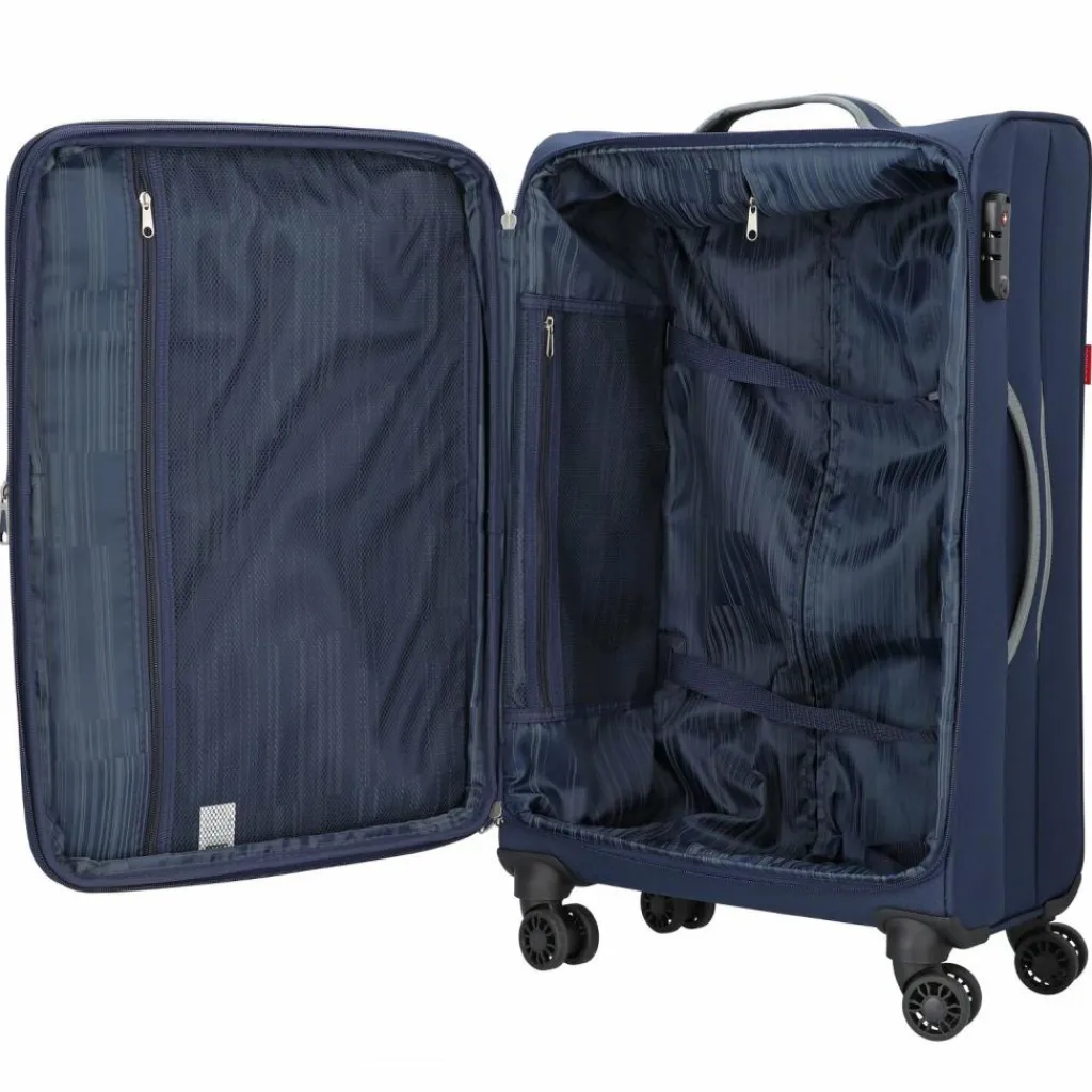 Gabol Weichgepäck|4-Rollen Koffer<Zambia 4-Rollen Trolley 69 cm blau