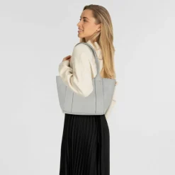 Gabor Shopper|Schultertaschen<Christine Shopper Tasche 39 cm light grey