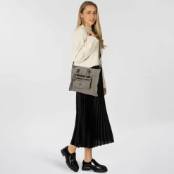 Gabs Henkeltaschen<Lavinia Handtasche Leder 37 cm zinc