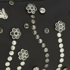 Gabs Schultertaschen<Pepita Schultertasche Leder 20 cm mit Dehnfalte black