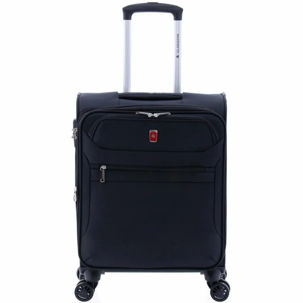 New Gladiator 2000 4 Rollen Kabinentrolley 55 cm mit Dehnfalte black