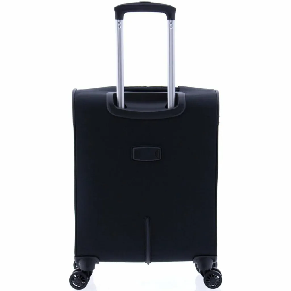 New Gladiator 2000 4 Rollen Kabinentrolley 55 cm mit Dehnfalte black