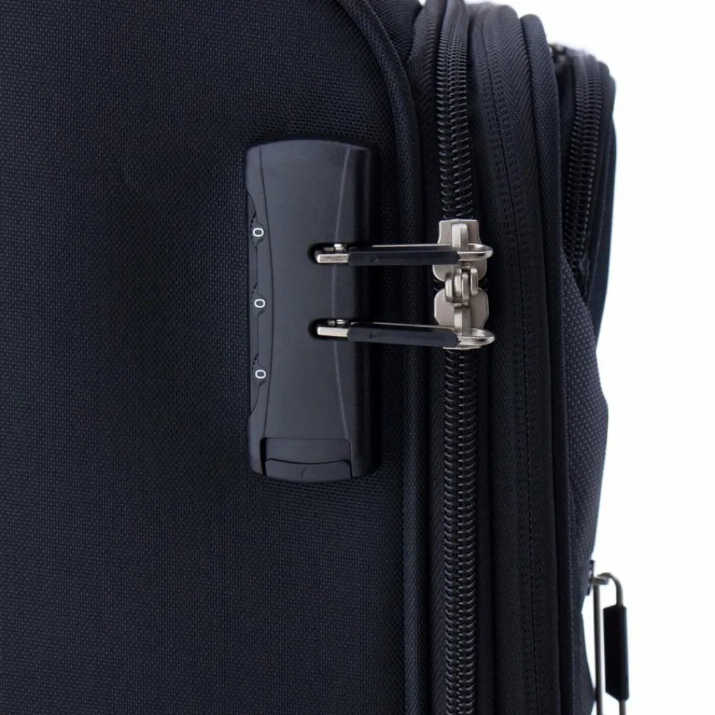 New Gladiator 2000 4 Rollen Kabinentrolley 55 cm mit Dehnfalte black