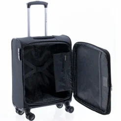 New Gladiator 2000 4 Rollen Kabinentrolley 55 cm mit Dehnfalte black