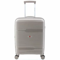 Gladiator Hartgepäck Kabinengepäck|4-Rollen Kabinentrolleys<3800 4 Rollen Kabinentrolley 55 cm mit Dehnfalte beige