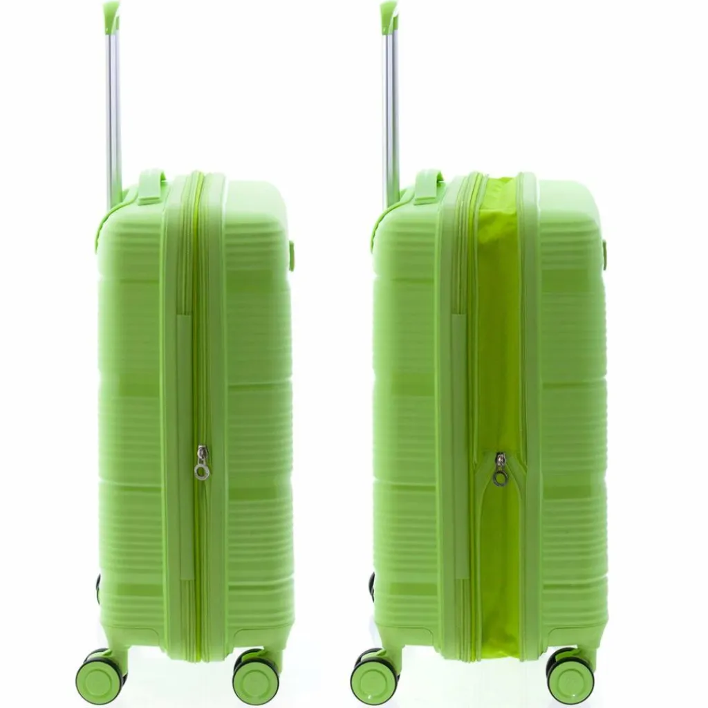 Gladiator Hartgepäck Kabinengepäck|4-Rollen Kabinentrolleys<0800 4 Rollen Kabinentrolley 55 cm mit Dehnfalte light green