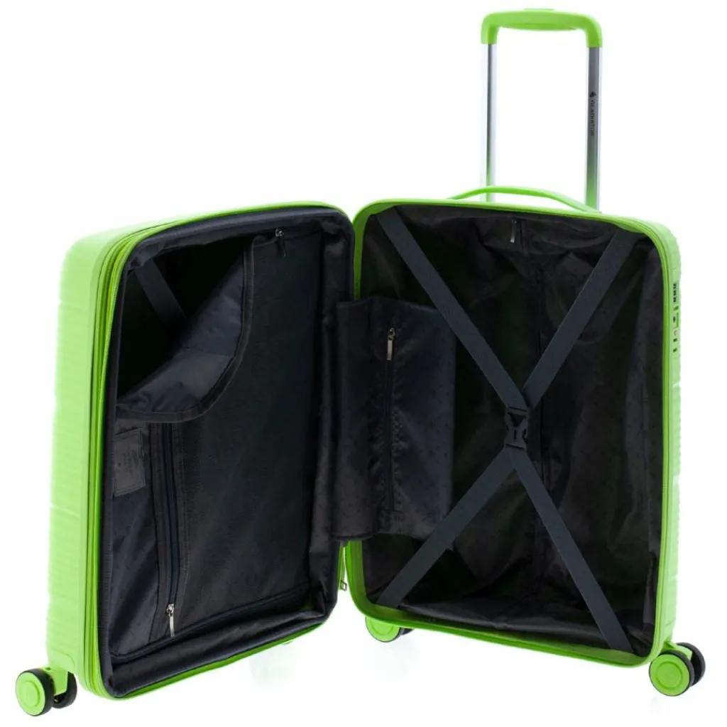 Gladiator Hartgepäck Kabinengepäck|4-Rollen Kabinentrolleys<0800 4 Rollen Kabinentrolley 55 cm mit Dehnfalte light green
