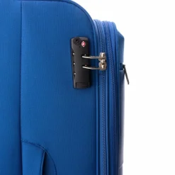 Clearance Gladiator 3700 4 Rollen Trolley 78 cm mit Dehnfalte blue