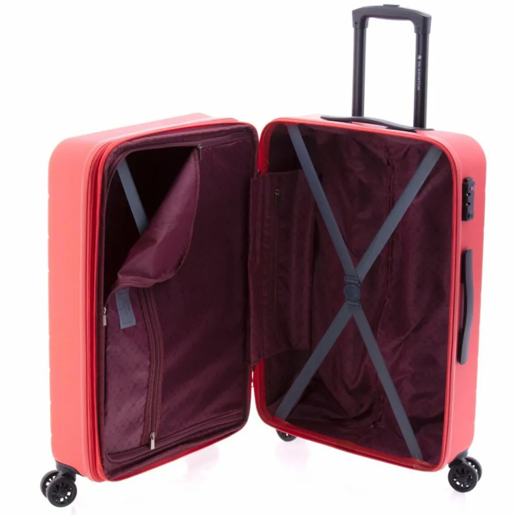 Best Gladiator 4300 4 Rollen Trolley 65 cm mit Dehnfalte red