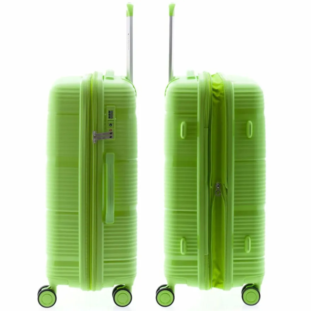 Gladiator 0800 4 Rollen Trolley 65 cm mit Dehnfalte green