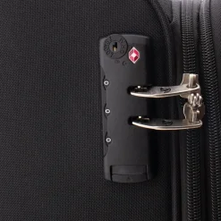 Gladiator Weichgepäck|4-Rollen Koffer<3700 4 Rollen Trolley 66 cm mit Dehnfalte black