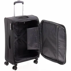 Gladiator Weichgepäck|4-Rollen Koffer<3700 4 Rollen Trolley 66 cm mit Dehnfalte black