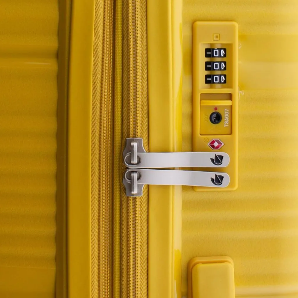 Gladiator Hartgepäck|4-Rollen Koffer<0800 4 Rollen Trolley 65 cm mit Dehnfalte yellow