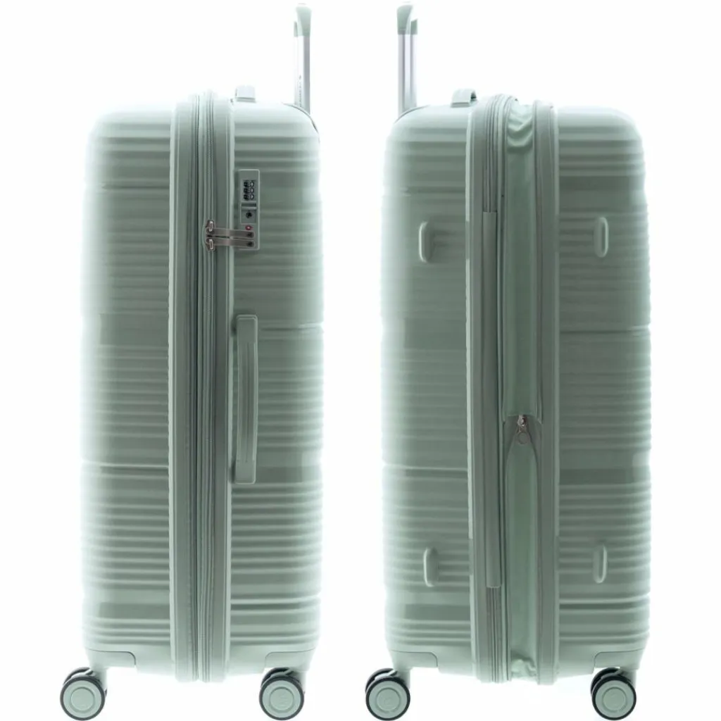 Gladiator 0800 4 Rollen Trolley 76 cm mit Dehnfalte grey