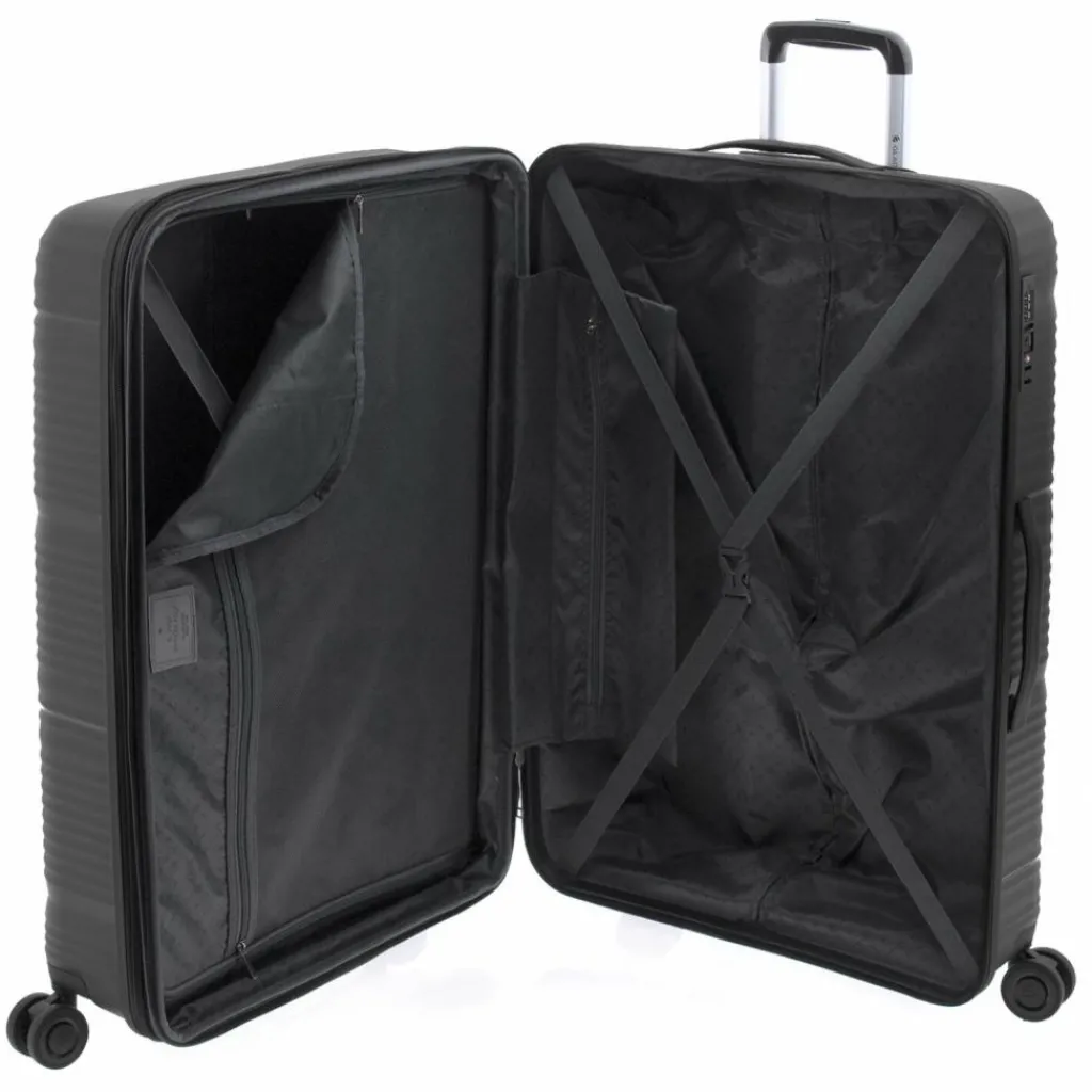 Gladiator 4-Rollen Koffer|Hartgepäck<0800 4 Rollen Trolley 76 cm mit Dehnfalte black