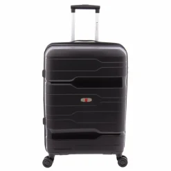 Gladiator 4-Rollen Koffer|Hartgepäck<3800 4 Rollen Trolley 67 cm mit Dehnfalte black
