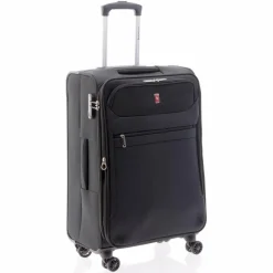 Gladiator Weichgepäck|4-Rollen Koffer<2000 4 Rollen Trolley 68 cm mit Dehnfalte black