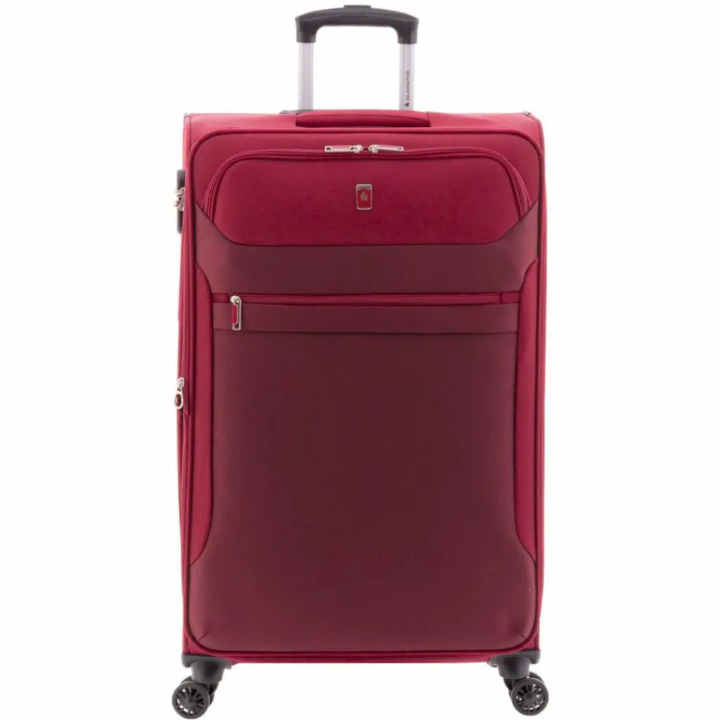 Gladiator Weichgepäck|4-Rollen Koffer<2000 4 Rollen Trolley 78 cm mit Dehnfalte red