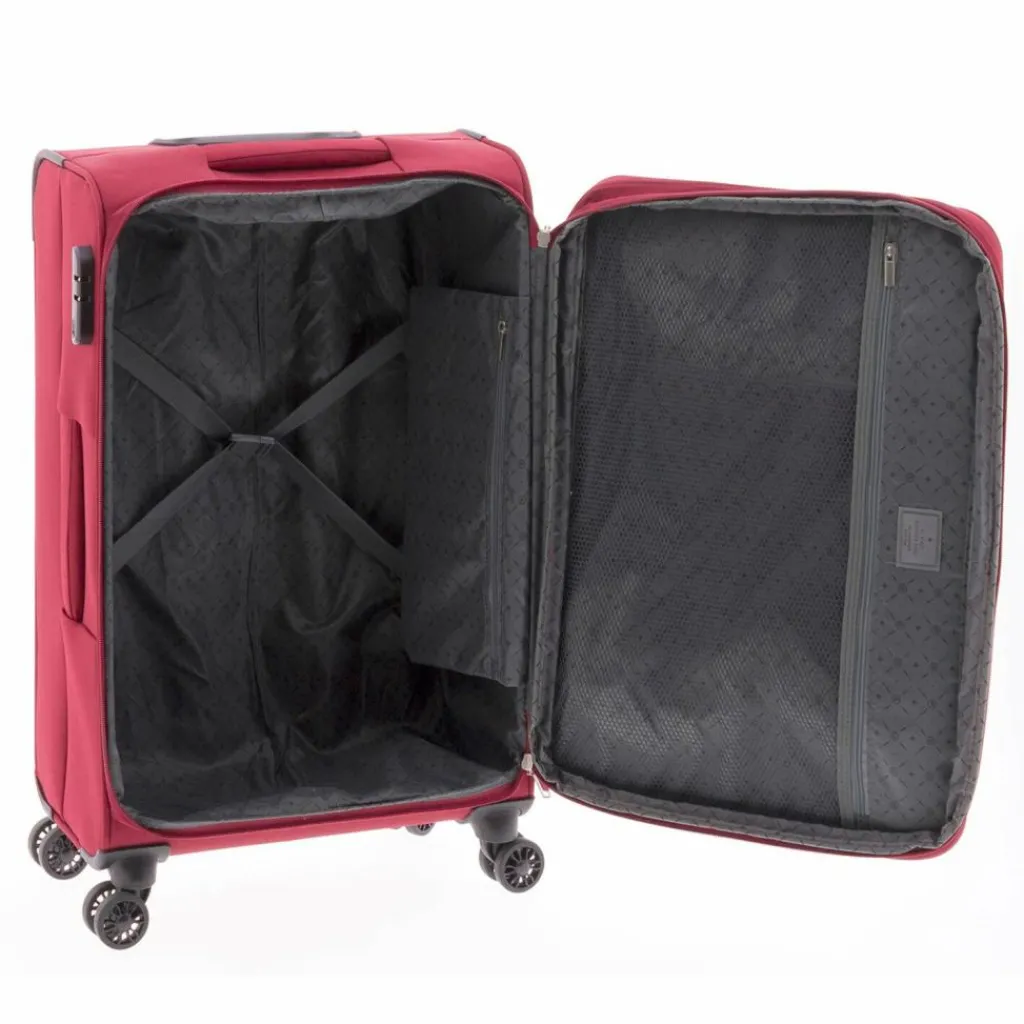 Gladiator Weichgepäck|4-Rollen Koffer<2000 4 Rollen Trolley 78 cm mit Dehnfalte red