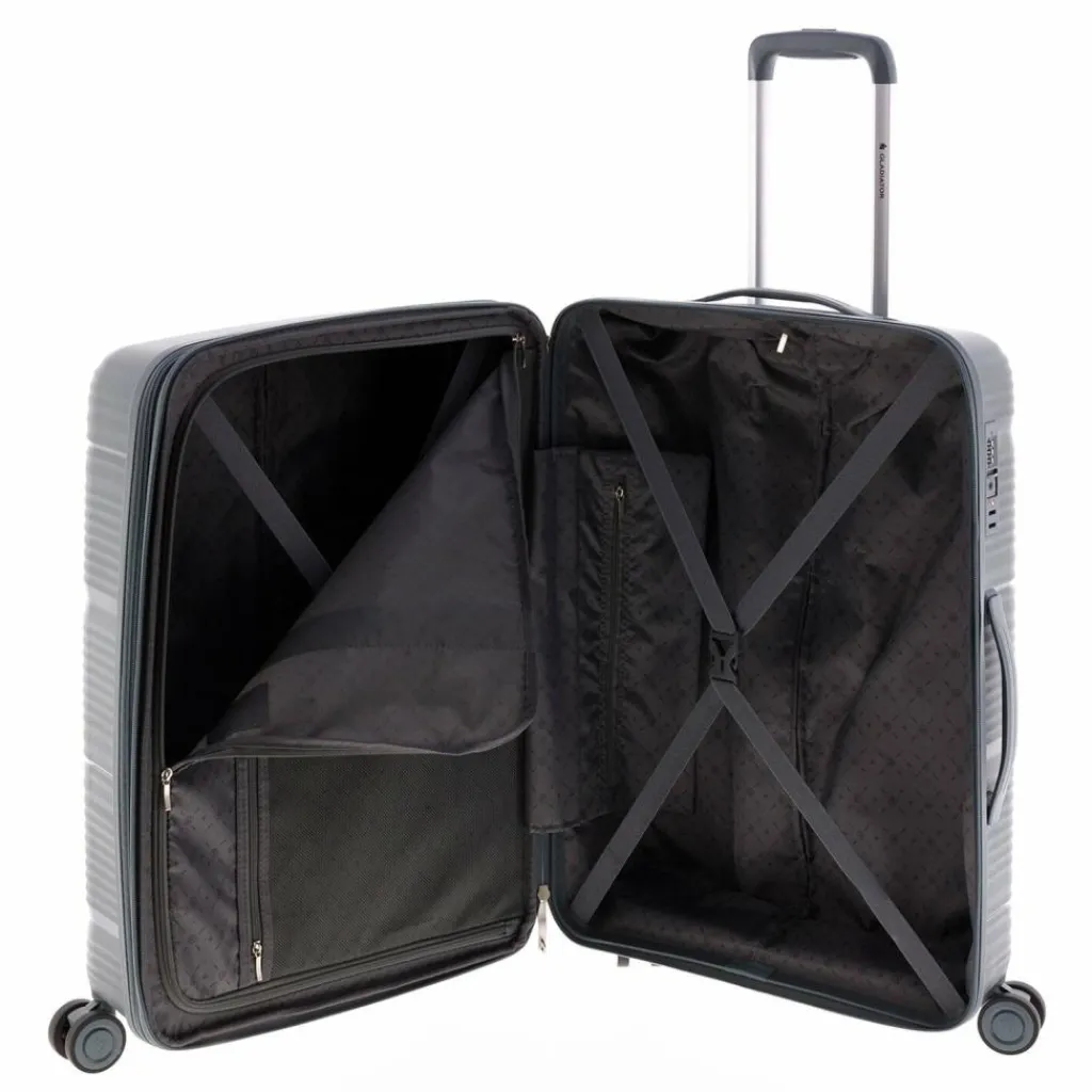 Gladiator 4-Rollen Koffer|Hartgepäck<0800 4 Rollen Trolley 65 cm mit Dehnfalte dusty green