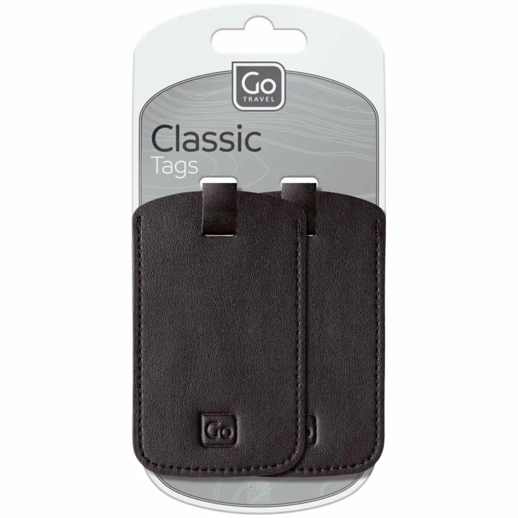 Go Travel Kofferanhänger<Classic Tags Adressschildset 2 tlg. black