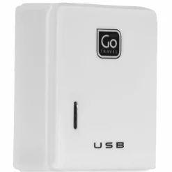Go Travel Reise-Elektronik-Elektrik<Doppel-USB-Ladegerät für Micro-USB + Apple Geräte USA weiß