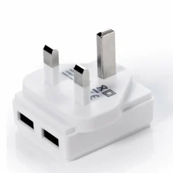 Go Travel Reise-Elektronik-Elektrik<Doppel-USB-Ladegerät für Micro-USB + Apple-Geräte UK weiß